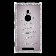 Coque Nokia Lumia 925 Conscience Rose Citation Oscar Wilde