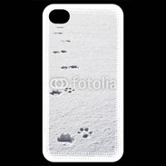 Coque iPhone 4 / iPhone 4S Traces de pas d'animal dans la neige
