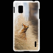Coque LG Optimus G Renard paysage hiver
