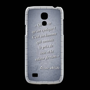 Coque Samsung Galaxy S4mini Cynique Bleu Citation Oscar Wilde