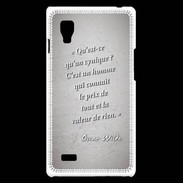 Coque LG Optimus L9 Cynique Gris Citation Oscar Wilde
