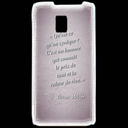 Coque LG P990 Cynique Rose Citation Oscar Wilde