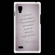 Coque LG Optimus L9 Cynique Rose Citation Oscar Wilde