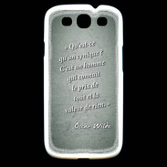 Coque Samsung Galaxy S3 Cynique Vert Citation Oscar Wilde
