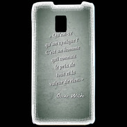 Coque LG P990 Cynique Vert Citation Oscar Wilde
