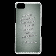 Coque Blackberry Z10 Cynique Vert Citation Oscar Wilde