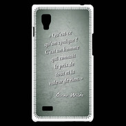 Coque LG Optimus L9 Cynique Vert Citation Oscar Wilde