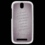 Coque HTC One SV Cynique Violet Citation Oscar Wilde