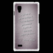 Coque LG Optimus L9 Cynique Violet Citation Oscar Wilde