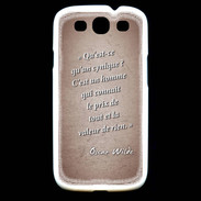 Coque Samsung Galaxy S3 Cynique Rouge Citation Oscar Wilde