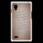 Coque LG Optimus L9 Cynique Rouge Citation Oscar Wilde
