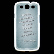 Coque Samsung Galaxy S3 Cynique Turquoise Citation Oscar Wilde