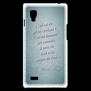 Coque LG Optimus L9 Cynique Turquoise Citation Oscar Wilde