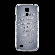 Coque Samsung Galaxy S4mini Dramatique vieillesse Bleu Citation Oscar Wilde