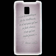 Coque LG P990 Dramatique vieillesse Rose Citation Oscar Wilde