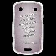 Coque Blackberry Bold 9900 Dramatique vieillesse Rose Citation Oscar Wilde