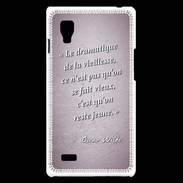 Coque LG Optimus L9 Dramatique vieillesse Rose Citation Oscar Wilde