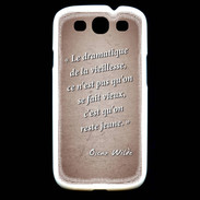 Coque Samsung Galaxy S3 Dramatique vieillesse Rouge Citation Oscar Wilde
