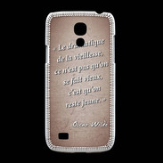 Coque Samsung Galaxy S4mini Dramatique vieillesse Rouge Citation Oscar Wilde