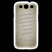 Coque Samsung Galaxy S3 Dramatique vieillesse Sepia Citation Oscar Wilde