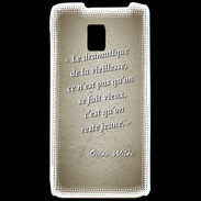 Coque LG P990 Dramatique vieillesse Sepia Citation Oscar Wilde