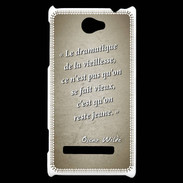 Coque HTC Windows Phone 8S Dramatique vieillesse Sepia Citation Oscar Wilde