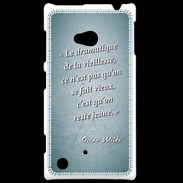 Coque Nokia Lumia 720 Dramatique vieillesse Turquoise Citation Oscar Wilde