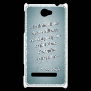Coque HTC Windows Phone 8S Dramatique vieillesse Turquoise Citation Oscar Wilde