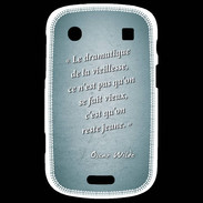 Coque Blackberry Bold 9900 Dramatique vieillesse Turquoise Citation Oscar Wilde