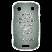 Coque Blackberry Bold 9900 Dramatique vieillesse Vert Citation Oscar Wilde