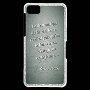 Coque Blackberry Z10 Dramatique vieillesse Vert Citation Oscar Wilde