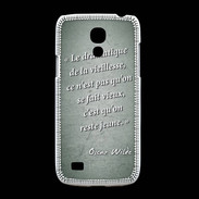 Coque Samsung Galaxy S4mini Dramatique vieillesse Vert Citation Oscar Wilde