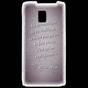 Coque LG P990 Dramatique vieillesse Violet Citation Oscar Wilde