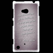 Coque Nokia Lumia 720 Dramatique vieillesse Violet Citation Oscar Wilde