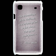 Coque Samsung Galaxy S Dramatique vieillesse Violet Citation Oscar Wilde