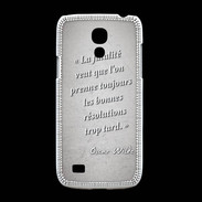 Coque Samsung Galaxy S4mini Fatalité Gris Citation Oscar Wilde