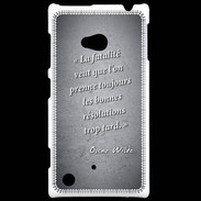Coque Nokia Lumia 720 Fatalité Noir Citation Oscar Wilde