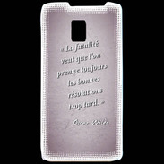 Coque LG P990 Fatalité Rose Citation Oscar Wilde