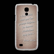 Coque Samsung Galaxy S4mini Fatalité Rouge Citation Oscar Wilde