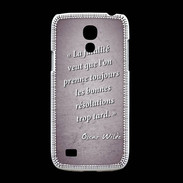 Coque Samsung Galaxy S4mini Fatalité Violet Citation Oscar Wilde
