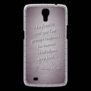 Coque Samsung Galaxy Mega Fatalité Violet Citation Oscar Wilde