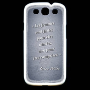 Coque Samsung Galaxy S3 Femmes comprises Bleu Citation Oscar Wilde