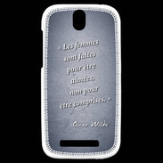Coque HTC One SV Femmes comprises Bleu Citation Oscar Wilde