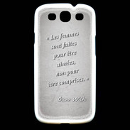 Coque Samsung Galaxy S3 Femmes comprises Gris Citation Oscar Wilde