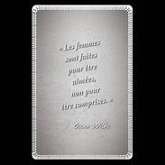 Etui carte bancaire Femmes comprises Gris Citation Oscar Wilde