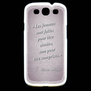 Coque Samsung Galaxy S3 Femmes comprises Rose Citation Oscar Wilde