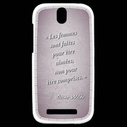 Coque HTC One SV Femmes comprises Rose Citation Oscar Wilde
