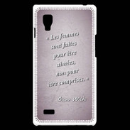 Coque LG Optimus L9 Femmes comprises Rose Citation Oscar Wilde