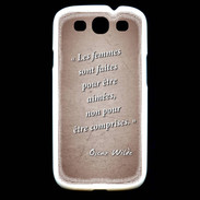 Coque Samsung Galaxy S3 Femmes comprises Rouge Citation Oscar Wilde