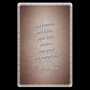 Etui carte bancaire Femmes comprises Rouge Citation Oscar Wilde